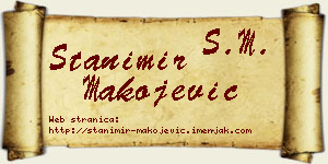Stanimir Makojević vizit kartica